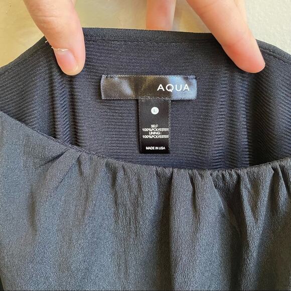 Aqua Black Sleeveless Little Black Dress Large - Picture 3 of 5